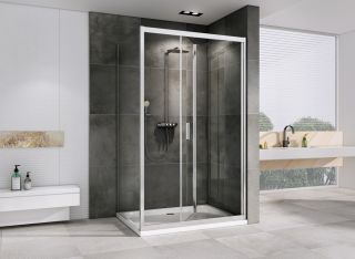 Душевой уголок ABBER Sonnenstrand AG07090-S75 90x75см хром